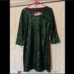 New Green Sequined Party Cocktail Dress